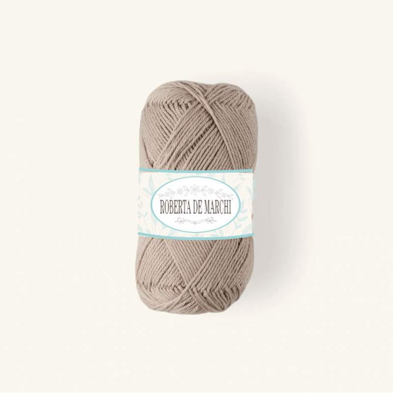 Gomitolo 100% Cotone OEKO-TEX - 50 gr / 160 m - Sabbia Bagnata Roberta De Marchi - 1