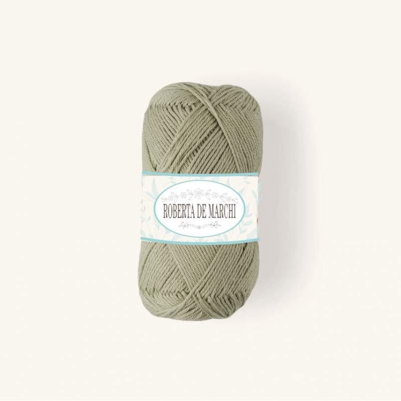 Gomitolo 100% Cotone OEKO-TEX - 50 gr / 160 m - Verde Militare Roberta De Marchi - 1