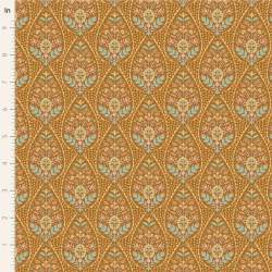 Tilda Sanctuary Adina Ochre, Tessuto Ocra con pois e fiori Tilda Fabrics - 1