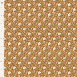 Tilda Sanctuary Cottonfield Ochre, Tessuto Ocra con fiori di cotone Tilda Fabrics - 1