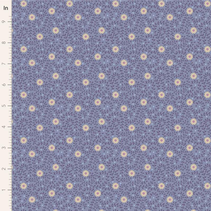 Tilda Sanctuary Daisydream Pitch Blue, Tessuto Blu con piccole Margherite Tilda Fabrics - 1