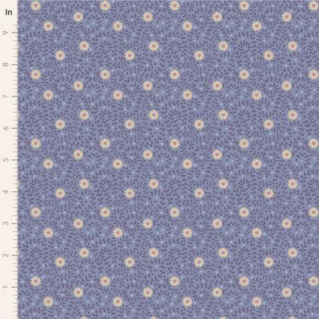 Tilda Sanctuary Daisydream Pitch Blue, Tessuto Blu con piccole Margherite Tilda Fabrics - 1