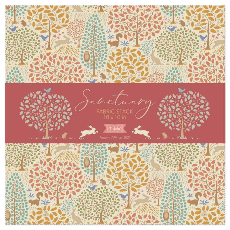 Tilda Sanctuary Fabric Stack, 40 quadrati da 10 x 10 pollici tutta la collezione Tilda Fabrics - 1