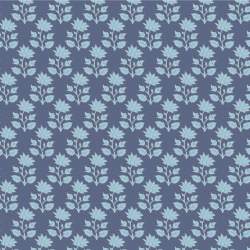 Tilda Sanctuary Mira Blue, Tessuto Blu con fiori tono su tono Tilda Fabrics - 1