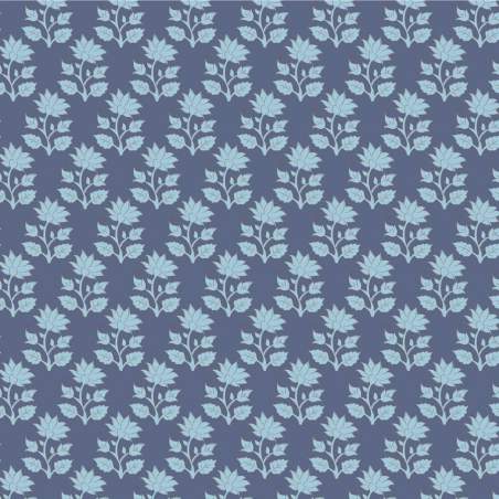 Tilda Sanctuary Mira Blue, Tessuto Blu con fiori tono su tono Tilda Fabrics - 1