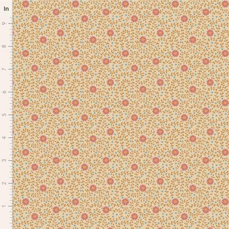 Tilda Sanctuary Daisydream Tan, Tessuto Beige con piccole Margherite Rosa Tilda Fabrics - 1