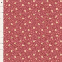 Tilda Sanctuary Daisydream Rhubarb, Tessuto Rosso Rabarbaro con piccole Margherite Tilda Fabrics - 1