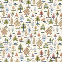 Tree of Life Arabella Tapestry Woodland Pastels, Tessuto Azzurro con Alberi - Lyberty Fabrics Liberty Fabrics - 1