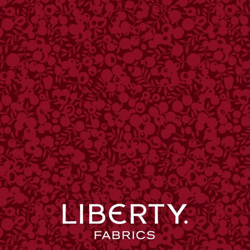 Wiltshire Shadow Cherry, tessuto rosso tono su tono - Liberty Fabrics Liberty Fabrics - 1