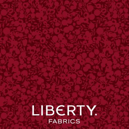 Wiltshire Shadow Cherry, tessuto rosso tono su tono - Liberty Fabrics Liberty Fabrics - 1