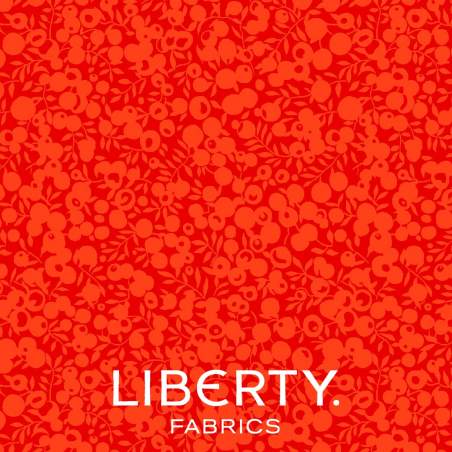 Wiltshire Shadow Poppy, Tessuto Rosso Papavero tono su tono - Liberty Fabrics Liberty Fabrics - 1