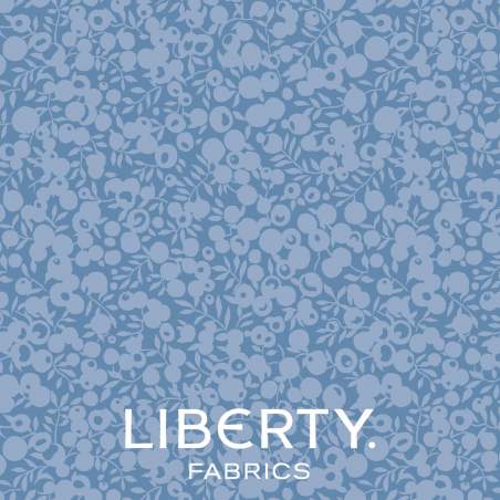 Wiltshire Shadow Lake Blue, Tessuto Blu Lago tono su tono - Liberty Fabrics