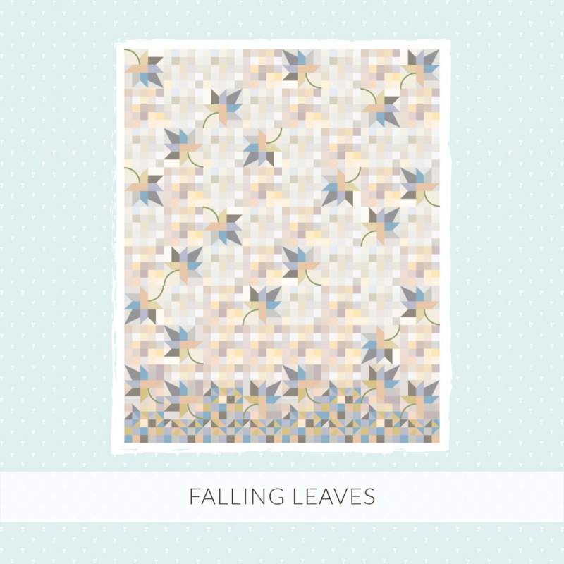 Falling Leaves Quilt da 65 x 81 1/4 pollici - Cartamodello PDF Roberta De Marchi - 1