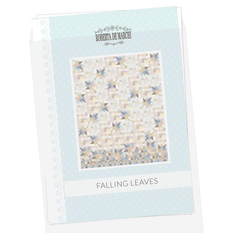 Falling Leaves Quilt da 65 x 81 1/4 pollici - Cartamodello Stampato Roberta De Marchi - 1