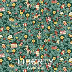 Festive Fair Toy Tree, Tessuto Verde con Simboli Natalizi - Liberty Fabrics Liberty Fabrics - 1