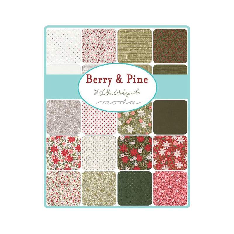 Pacchetto di 32 Fat Quarter da 45 x 55 cm Invernali - Berry And Pine, Moda Fabrics Moda Fabrics - 2