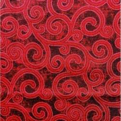 Tessuto natalizio rosso grunge con swirl tono su tono