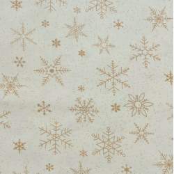 copy of Tessuto invernale beige effetto legno con agrifogli e fiocchi di neve Roberta De Marchi - 1