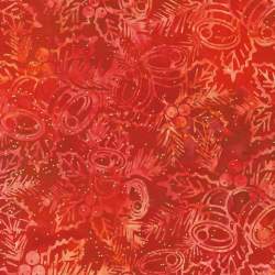 Artisan Batiks: Joyful Holidays Crimson, Tessuto Rosso Cremisi - Robert Kaufman Robert Kaufman - 1