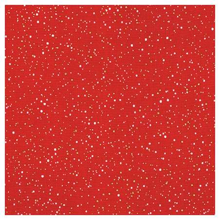 Holiday Charms Red, Tessuto Rosso w/metallic - Robert Kaufman