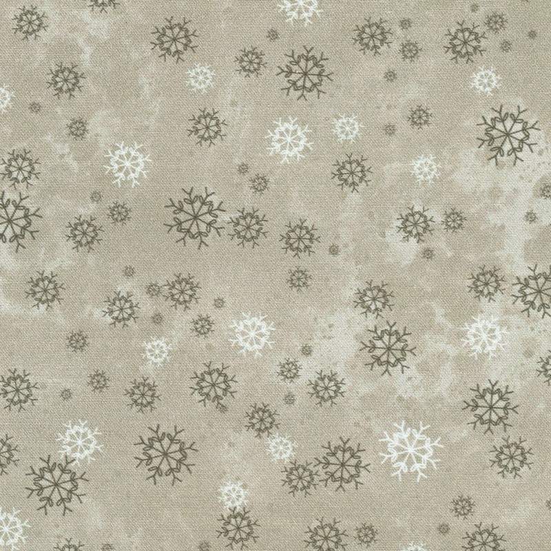 Snowy Fable, Taupe Snowflaks - Robert Kaufman Robert Kaufman - 1