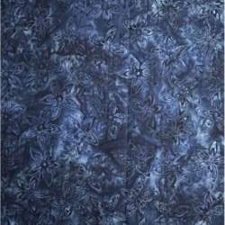 Tessuto Batik blu polvere con fiori Roberta De Marchi - 1