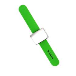 Bohin, Puntaspilli Magnetico da Polso con Bracciale in silicone - Verde