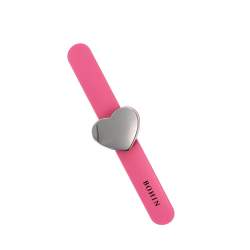 Bohin, Puntaspilli magnetico da polso a forma di cuore con bracciale in silicone - Rosa Bohin - 1