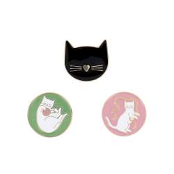 Bohin- Porta Ago Spilla Magnetica - Needle minder - Gatto con gomitolo Bohin - 3