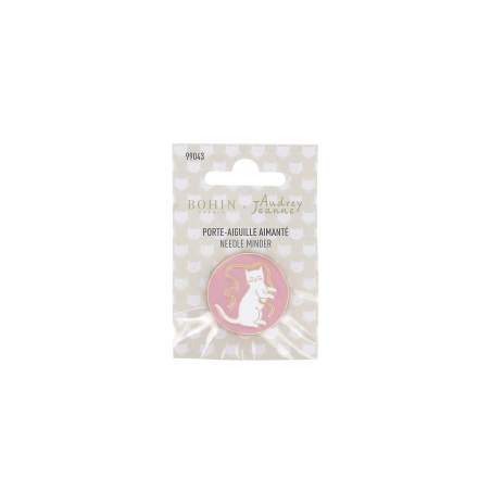 Bohin- Porta Ago Spilla Magnetica - Needle minder - Gatto con nastro Bohin - 1