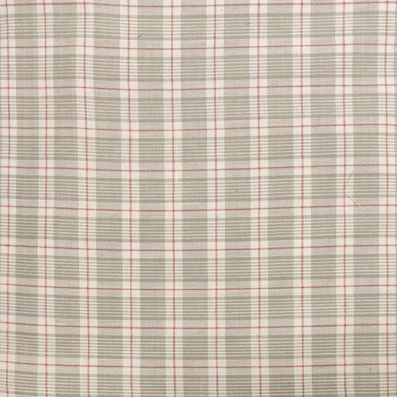 Tessuto tortora con quadretti e linee rosse - Moda Fabrics Petite Wovens Moda Fabrics - 1