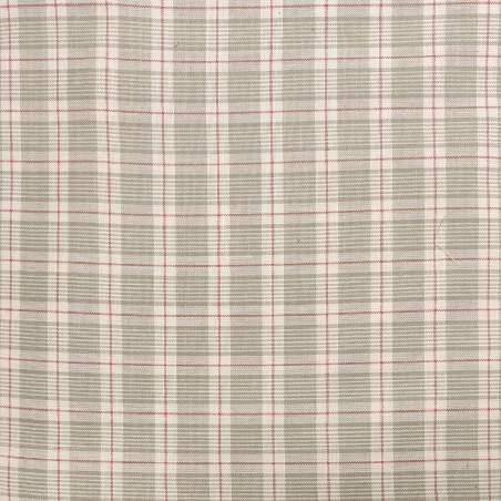 Tessuto tortora con quadretti e linee rosse - Moda Fabrics Petite Wovens Moda Fabrics - 1