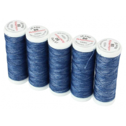 Set di 5 filati per Jeans da 150m, Blu 4021 - Ackermann Jeans 80 Ackermann - 1