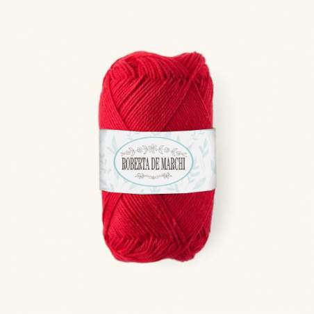 Gomitolo 100% Cotone OEKO-TEX - 50 gr / 160 m - Rosso 2