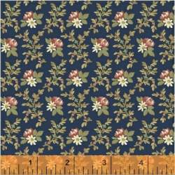 copy of Windham Fabrics, Tessuto Blu con Foglie a Pois Bianchi Windham Fabrics - 1