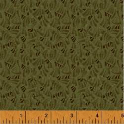 Windham Fabrics, Kindred Spirits - Tessuto Fondo Verde Opaco con disegni geometrici piccoli a tema artigli Windham Fabrics - 1