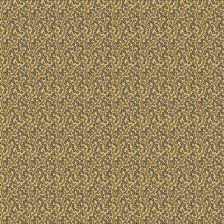 Andover, Sweet Emilie- Tessuto Fondo Beige con motivi geometrici picollissimi a cerchietti Neri Andover Fabrics - 1