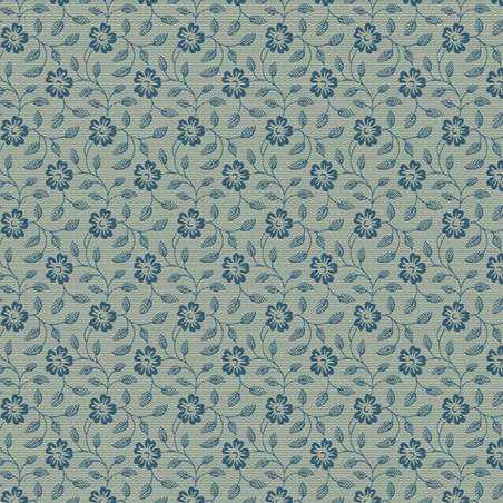 Andover Fabrics, Morning Glory Blue, Secret Stash Collection- Tessuto Azzurro polvere con rametti e fiori blu Windham Fabrics - 