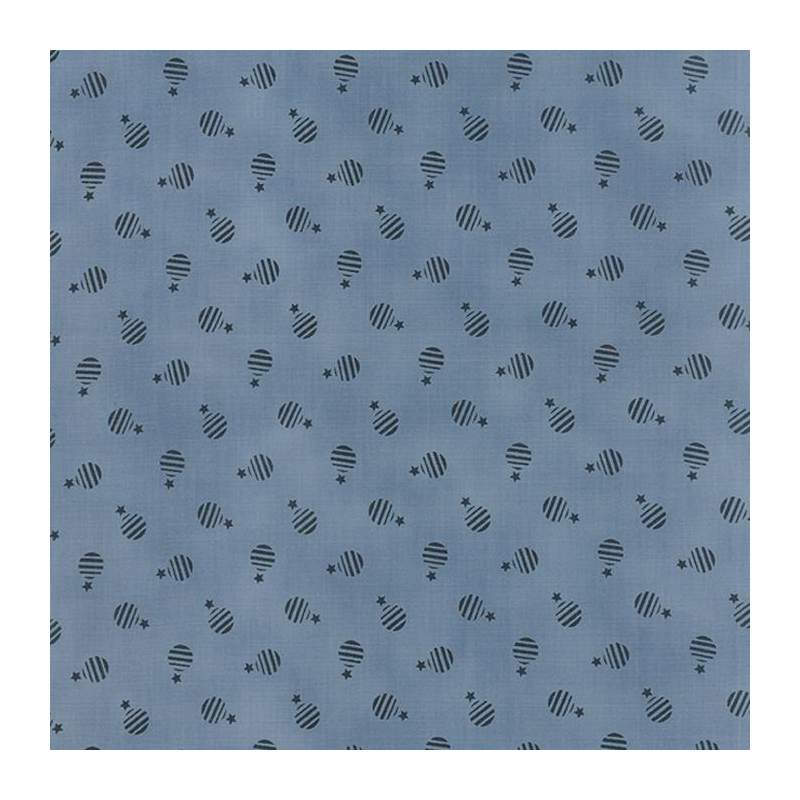 copy of Windham Fabrics, Tessuto Blu con Foglie a Pois Bianchi Moda Fabrics - 2