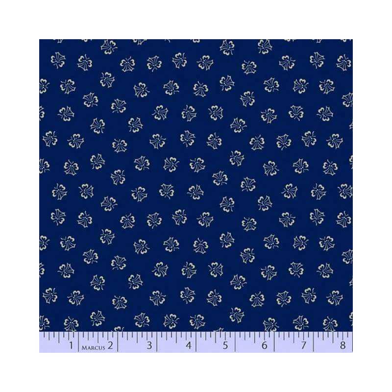 copy of Windham Fabrics, Tessuto Blu con Foglie a Pois Bianchi Marcus Fabrics - 1