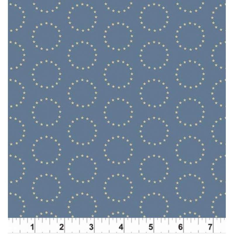 copy of Windham Fabrics, Tessuto Blu con Foglie a Pois Bianchi Andover Fabrics - 1