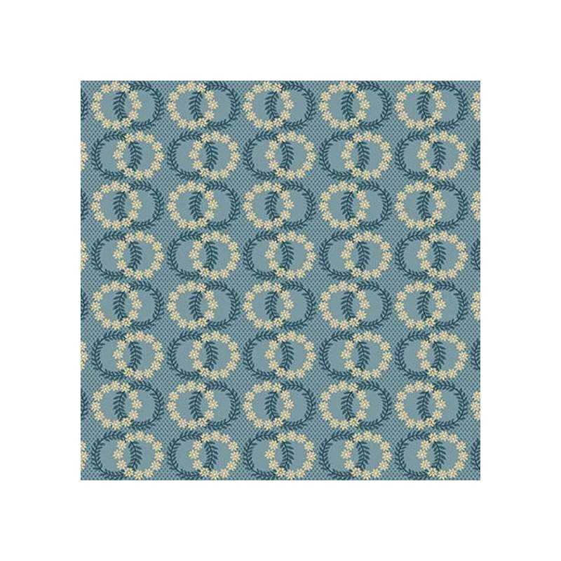 copy of Windham Fabrics, Tessuto Blu con Foglie a Pois Bianchi Henry Glass - 1