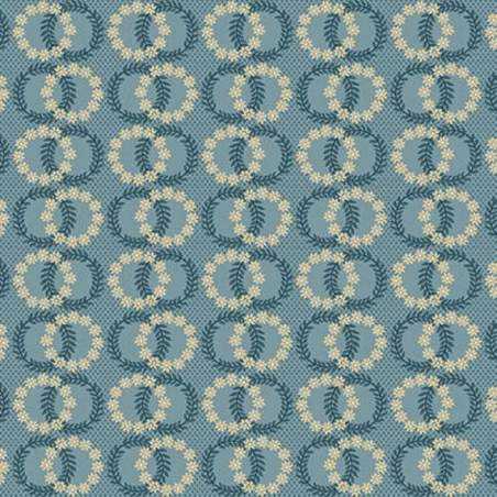 copy of Windham Fabrics, Tessuto Blu con Foglie a Pois Bianchi Henry Glass - 1