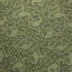 Andover Fabrics, Green Paisley, Collezione Edison di Kathy Hall - Tessuto Verde con motivi Pasley fioriti Andover Fabrics - 1