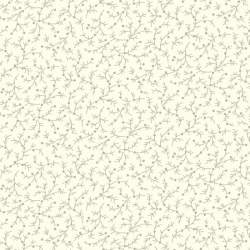 Emma 108 Quilt Backing Ecru, Tessuto bianco panna con piccoli rametti grigi Blank Quilting - 1