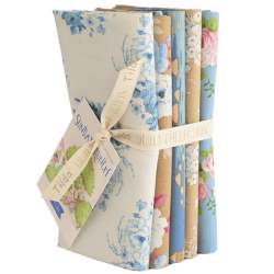 Tilda Sunday Brunch, 5 Fat Quarter Blue/Sand Tilda Fabrics - 1