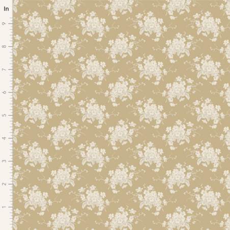 Tilda Sunday Brunch, White Flower Sand Tilda Fabrics - 1