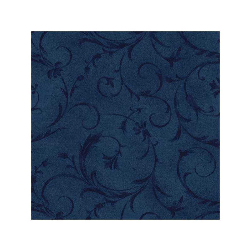 Maywood Studio 108 Beautiful Backing Blue, Tessuto per Retro Quilt Blu con Ghirigori Tono su Tono Maywood Studio - 1