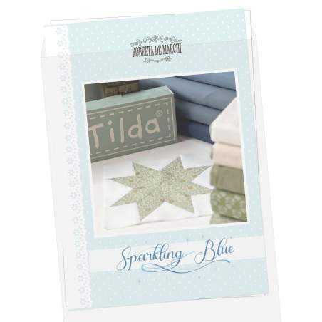 Sparkling Blue blocco 1 - Mystery Quilt 2025 - Cartamodello Stampato Roberta De Marchi - 1