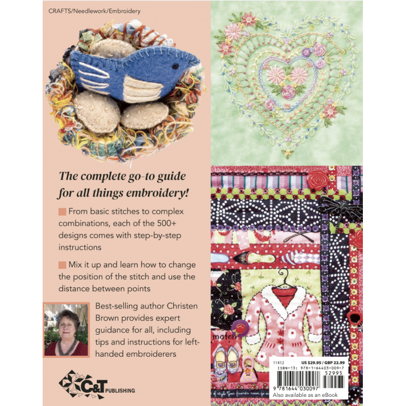 Hand Embroidery Dictionary, tips, techniques & design ideas by Christen Brown Search Press - 5